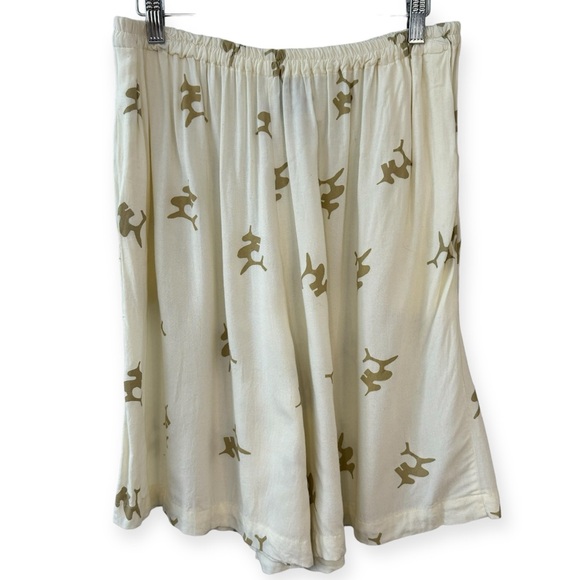 Donna Jessica Pants - Donna Jessica Vintage Printed Art To Wear Shorts